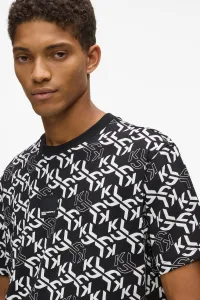 Tričko Karl Lagerfeld Jeans Klj Reg Ss Monogram Aop Tee Outline Monogram Aop Black