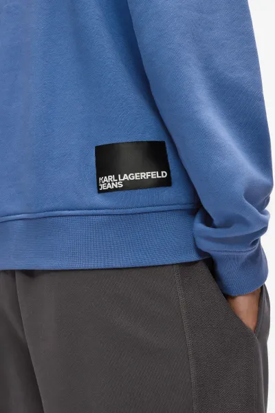Mikina Karl Lagerfeld Jeans Klj Reg Essential Logo Sweat Washed Federal Blue