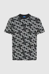 Tričko Karl Lagerfeld Jeans Klj Reg Ss Monogram Aop Tee Outline Monogram Aop Black