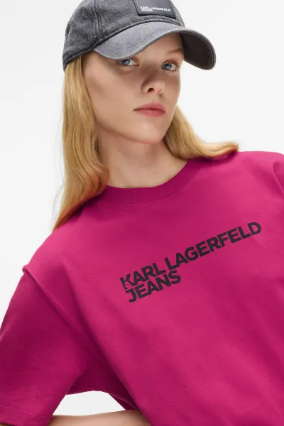 Tričko Karl Lagerfeld Jeans Klj Reg Ss Essential Tee Very Berry