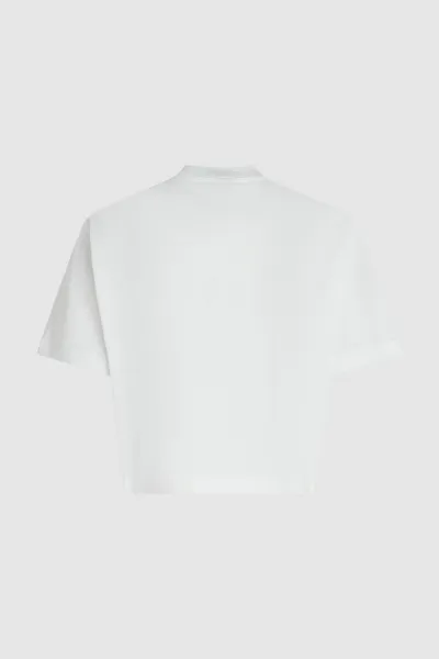Tričko Karl Lagerfeld Jeans Klj Reg Cropped Graffiti Tee White