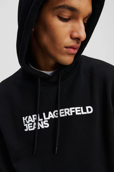 Mikina Karl Lagerfeld Jeans Klj Reg Logo Hoodie Black