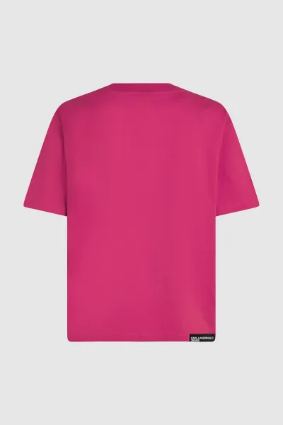 Tričko Karl Lagerfeld Jeans Klj Reg Ss Essential Tee Very Berry
