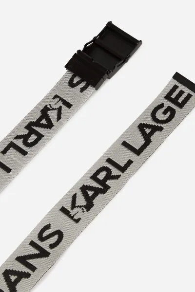 Opasok Karl Lagerfeld Jeans Klj Reversible Webbing Belt White