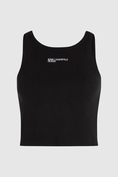 Sveter Karl Lagerfeld Jeans Klj Knitted Tank Black