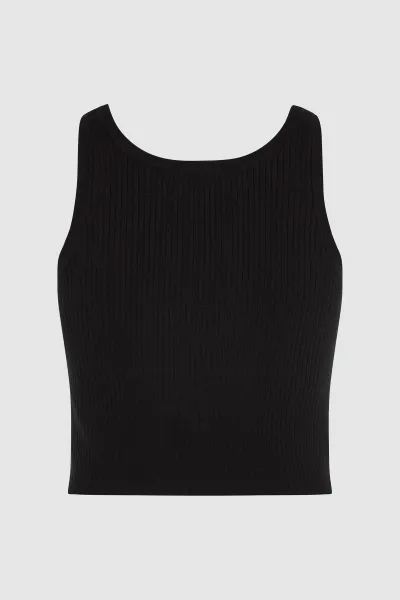 Sveter Karl Lagerfeld Jeans Klj Knitted Tank Black