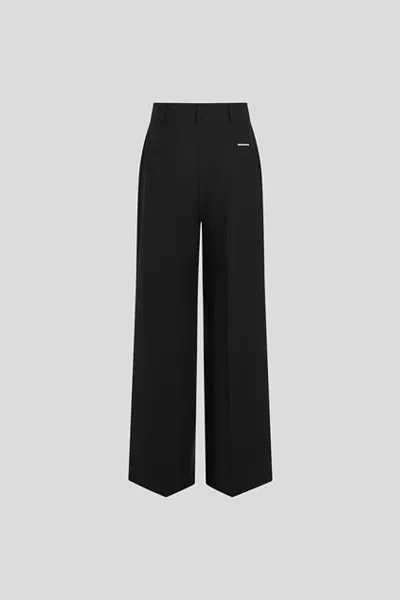 Nohavice Karl Lagerfeld Belt Detail Daily Pants Black