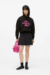 Mikina Karl Lagerfeld Jeans Klj Reg Graffiti Hoodie Black