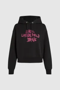 Mikina Karl Lagerfeld Jeans Klj Reg Graffiti Hoodie Black