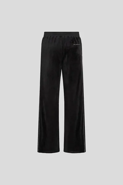 Tepláky Karl Lagerfeld Ikon Velvet Sweatpants Black