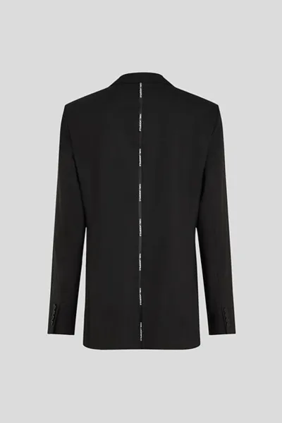 Sako Karl Lagerfeld Logo Tape Relaxed Blazer Black