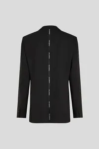 Sako Karl Lagerfeld Logo Tape Relaxed Blazer Black