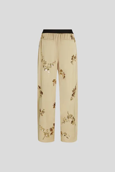 Nohavice Karl Lagerfeld Fluid Sequins Pants Champagne Sequins