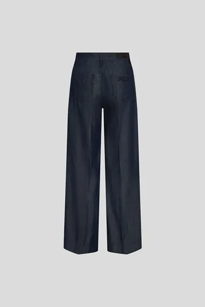 Nohavice Karl Lagerfeld Fluid Denim Wide Leg Pants Dark Blue Denim