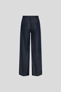 Nohavice Karl Lagerfeld Fluid Denim Wide Leg Pants Dark Blue Denim