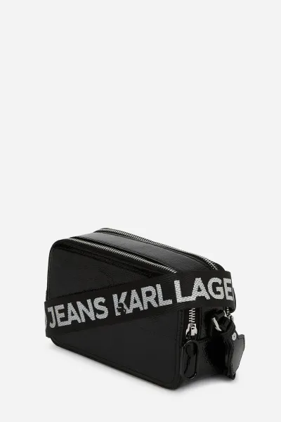 Crossbody Karl Lagerfeld Jeans Klj Box Logo Camera Bag Glossy Black