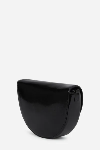 Kabelka Karl Lagerfeld Jeans Klj Box Logo Saddle Bag Glossy Black