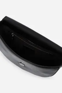 Kabelka Karl Lagerfeld Jeans Klj Box Logo Saddle Bag Glossy Black