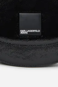 Kabelka Karl Lagerfeld Jeans Klj Box Logo Saddle Bag Glossy Black