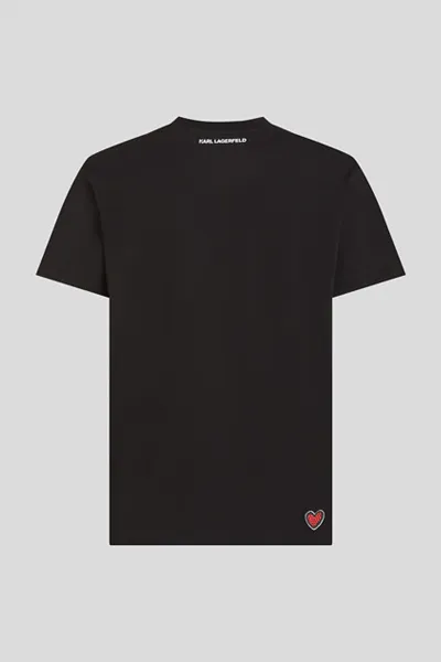 Tričko Karl Lagerfeld Ikon Valentine T-Shirt Black