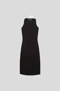 Šaty Karl Lagerfeld Ikon Pique Polo Dress Black