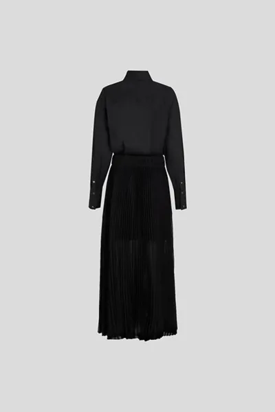 Šaty Karl Lagerfeld Pleated Fashion Shirt Dress Black
