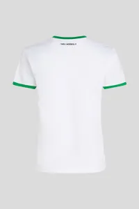 Tričko Karl Lagerfeld Ikon Signature Choupette Tee White