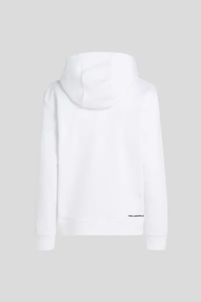 Mikina Karl Lagerfeld Portrait Hoodie White