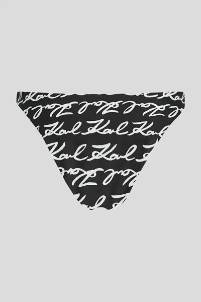 Plavky Karl Lagerfeld Karl Signature Aop Cheeky Signature-Aop-Black