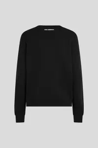 Mikina Karl Lagerfeld Logo Rhinestone Sweatshirt Black