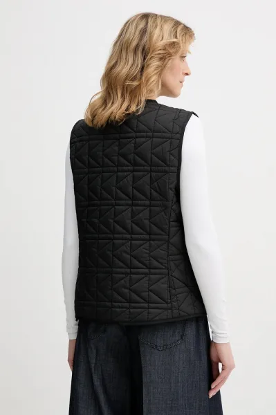 Vesta Karl Lagerfeld K Quilt Lightweight Gilet Black