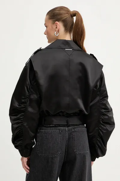 Bunda Karl Lagerfeld Biker Satin Bomber Black