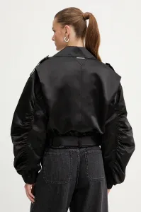 Bunda Karl Lagerfeld Biker Satin Bomber Black