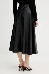 Sukňa Karl Lagerfeld Stud Detail Faux Leather Skirt Black