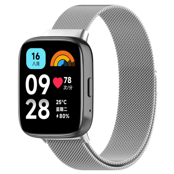 BStrap Milanese remienok na Xiaomi Redmi Watch 3 Active / Lite, silver