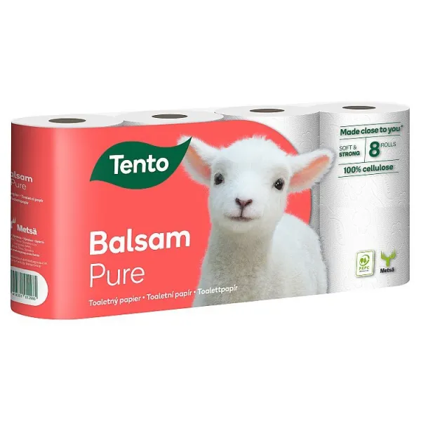 Tento Balsam Pure toaletný papier 3 vrstvy 8 kotúčov