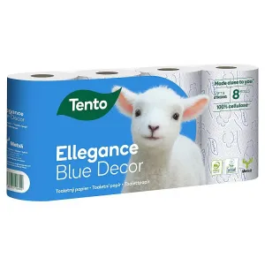Tento Ellegance Blue Decor toaletný papier 3 vrstvy 8 roliek