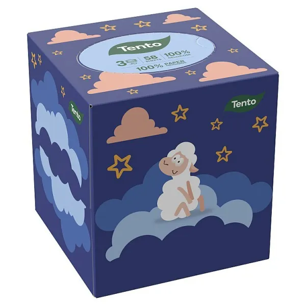 Tento Kozmetické utierky 3 vrstvové 58 ks