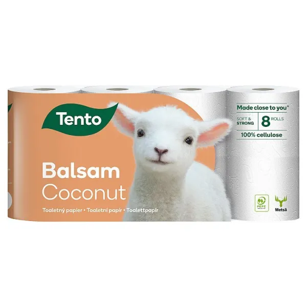 Tento Balsam Coconut toaletný papier 3 vrstvy 8 kotúčov
