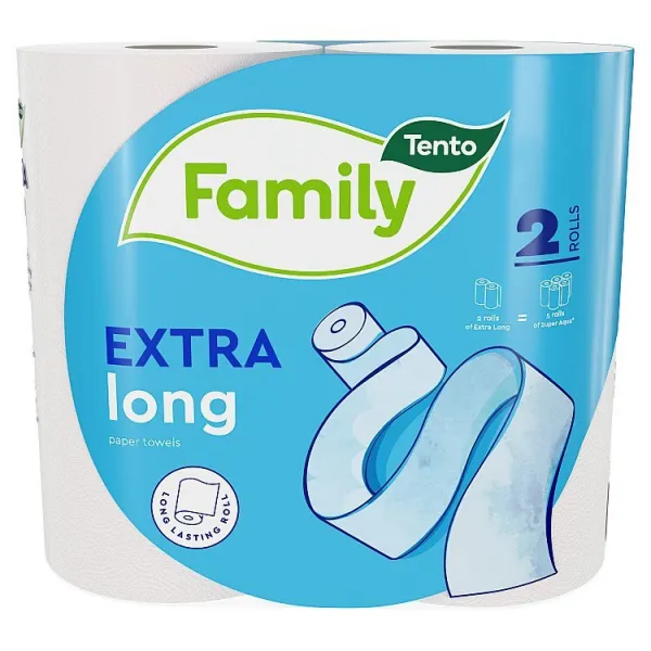 Tento Family Extra Long papierové utierky 2 vrstvy 2 rolky