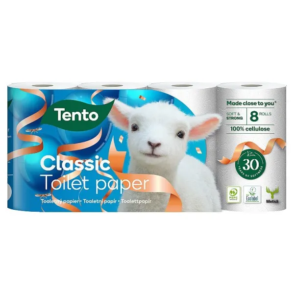 Tento Classic toaletný papier 3 vrstvy 8 roliek