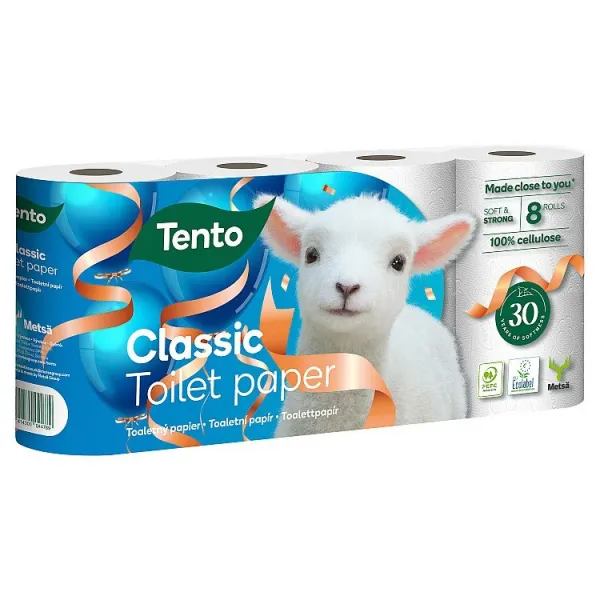Tento Classic toaletný papier 3 vrstvy 8 roliek