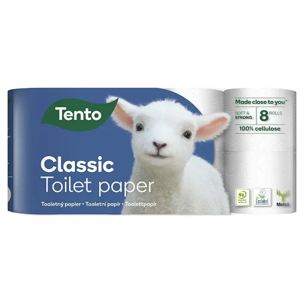 Tento Classic toaletný papier 3 vrstvy 8 roliek
