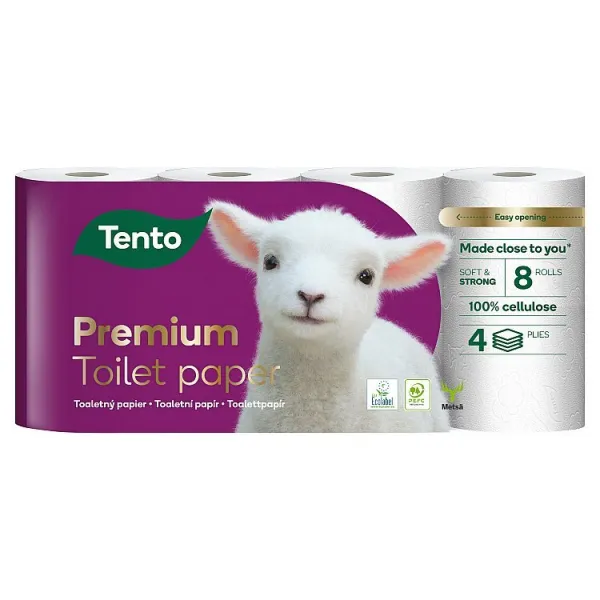 Tento Premium Toaletný papier 4 vrstvy 8 roliek