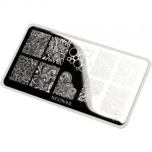 NEONAIL Stamping Plate šablóny na nechty typ 01 1 ks