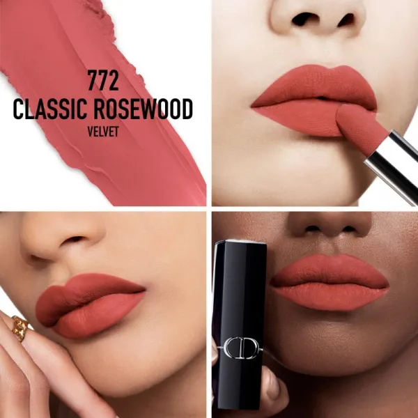 DIOR Rouge Dior The Refill dlhotrvajúci rúž náhradná náplň odtieň 772 Classic Rosewood Velvet 3.5 g