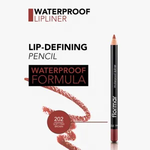 flormar Waterproof Lipliner vodeodolná ceruzka na pery odtieň 202 Soft Pink Brown 1,14 g