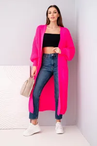 Long cardigan pink neon sweater