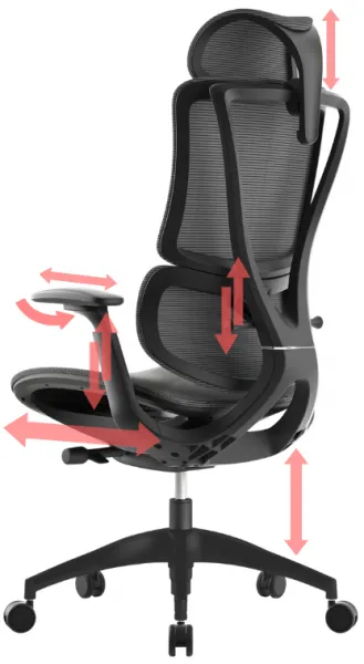 ANTARES Ergonomická kancelárska stolička KLEM, sedenie 8+ hodín denne