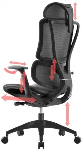 ANTARES Ergonomická kancelárska stolička KLEM, sedenie 8+ hodín denne